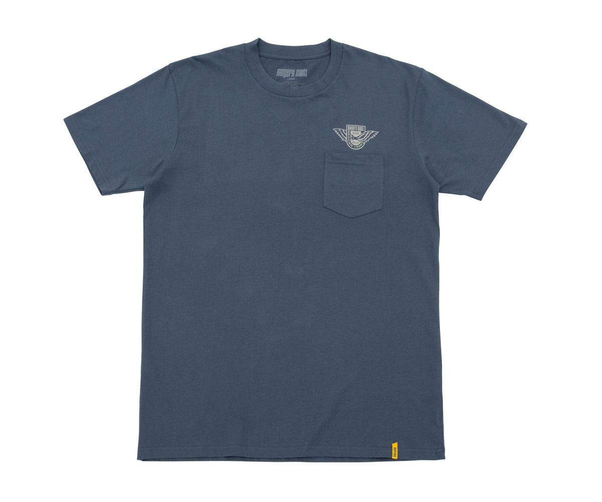 Viva Baja Mexican 1000 Winged Pocket T-Shirt (Blue)